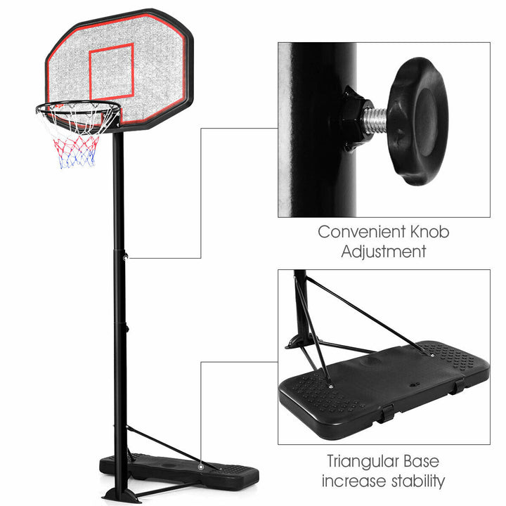 10ft 43 Backboard In/outdoor Adjustable Height Basketball Hoop System Image 4