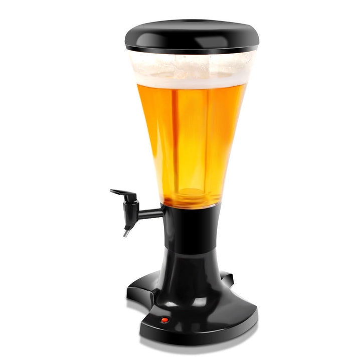 3L Cold Draft Beer juice Tower Dispenser Plastic with LED Lights Image 4