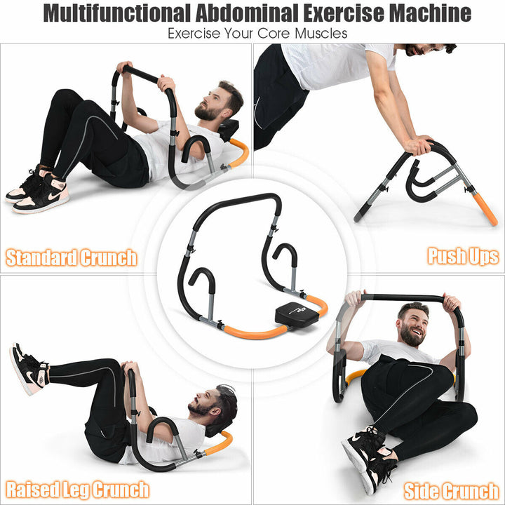 Ab Fitness Crunch Abdominal Exercise Workout Machine for Glider Roller and Pushup Image 4