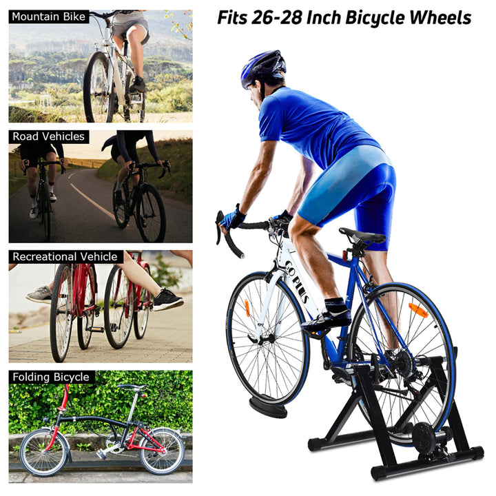 Bike Trainer Folding Bicycle Indoor Exercise Training Stand Image 4