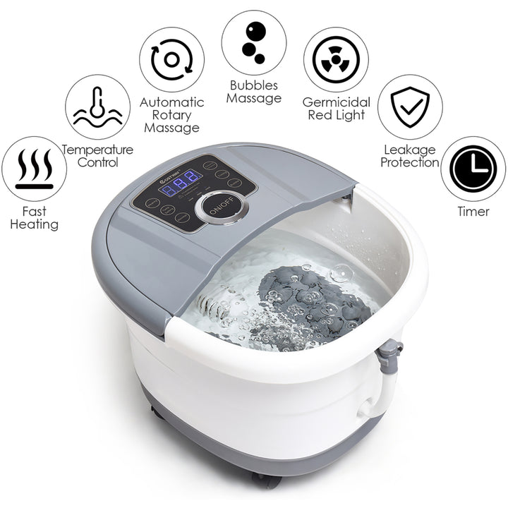 Portable Multi-function Electric Foot Spa Bath Shiatsu Roller Motorized Massager Image 4