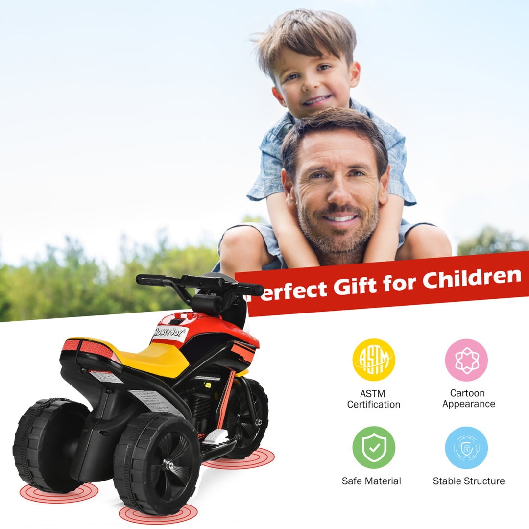 6V Ride-On Toy Motorcycle Trike 3-Wheel Electric Bicycle w/ MusicandHorn Image 4