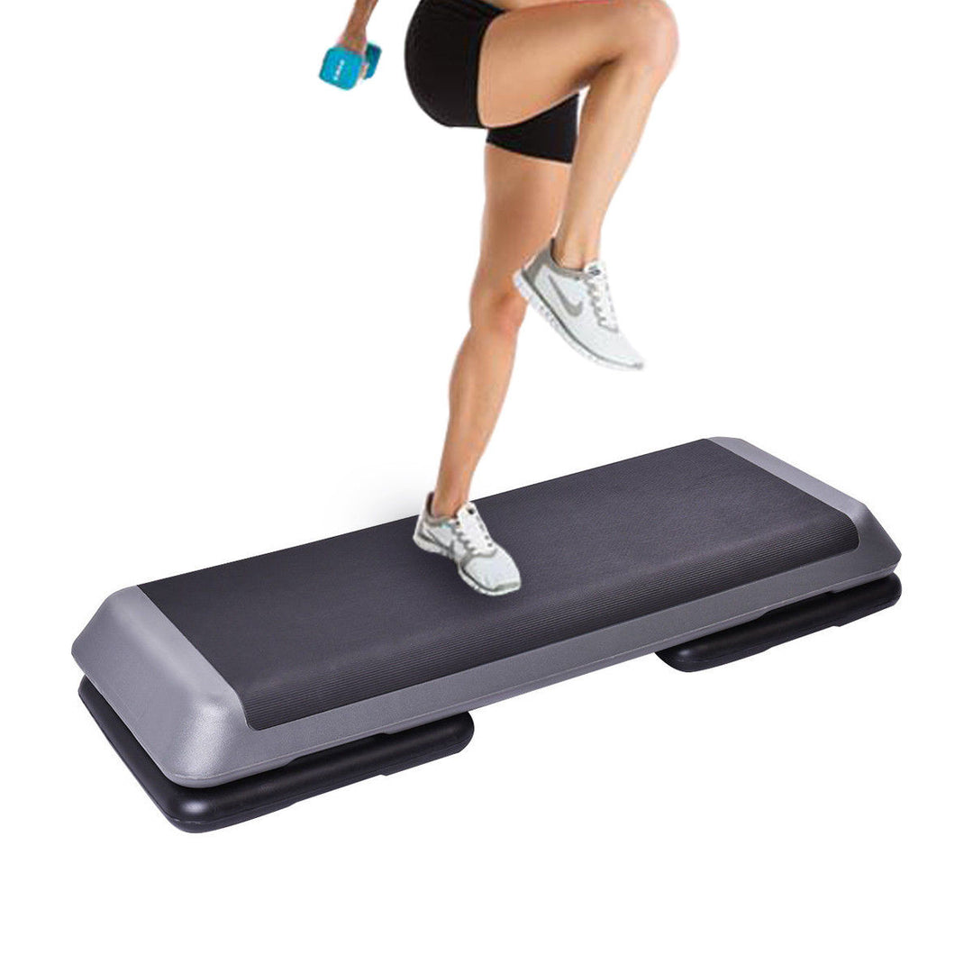 43 Aerobic Stepper Step Cardio Fitness Exercise Adjust 4-6-8 w/Risers Image 4