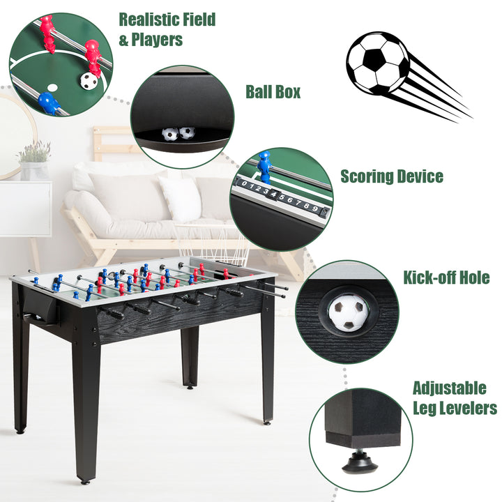 Costway 48 Competition Sized Wooden Soccer Foosball Table Adults and Kids Home Recreation Image 4