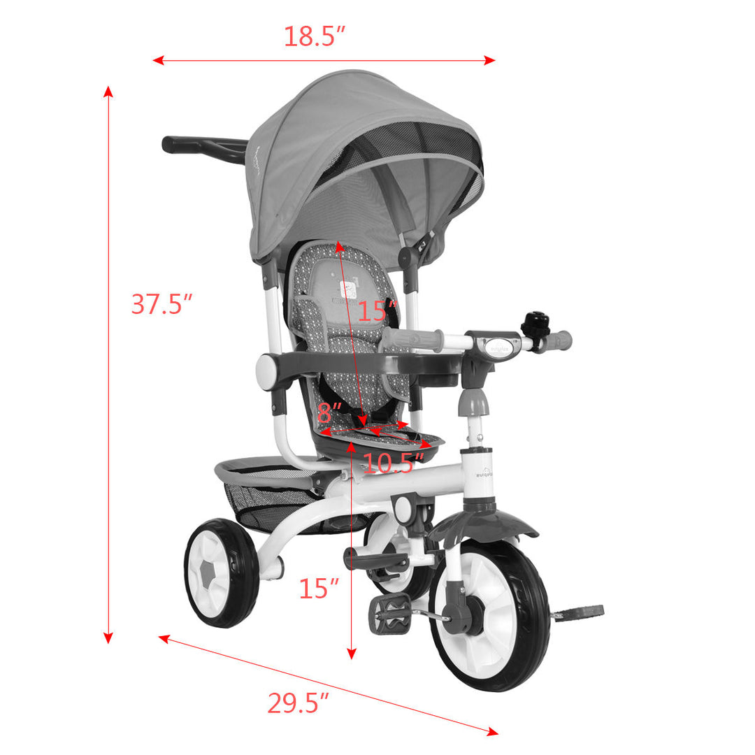 Baby Stroller Tricycle Detachable Learning Toy Bike Image 10