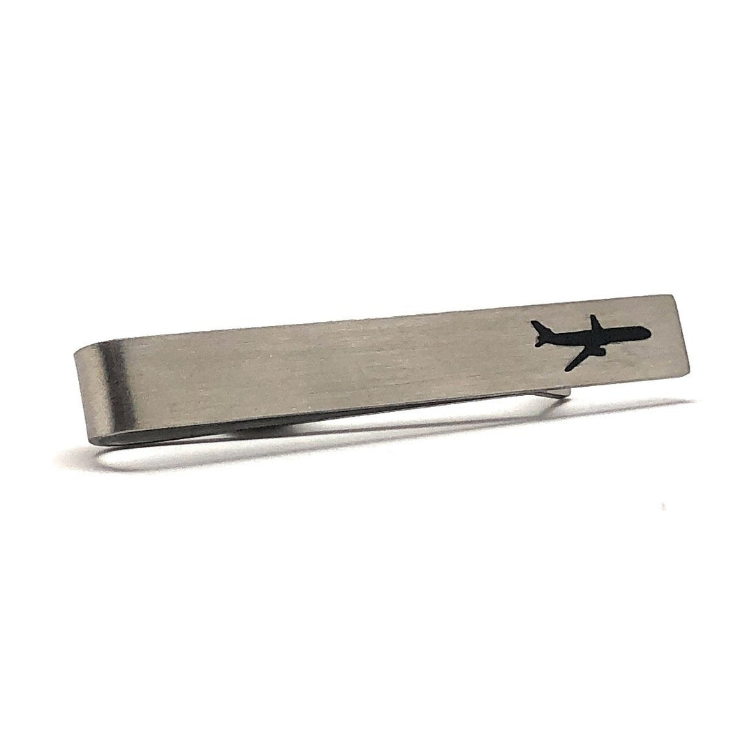 Jumbo Jet Tie Bar Pilot Tie Clip Airlines Plane Flying Pilot Gift Ideas Image 3