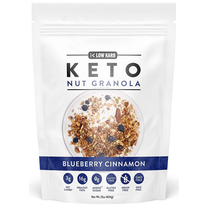 Low Karb Keto Blueberry Nut Granola Healthy Breakfast Cereal 22 Ounce Image 1