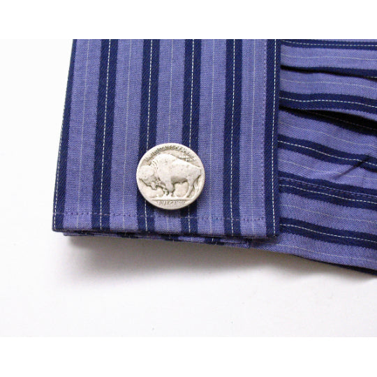 Buffalo Nickels Cufflinks Wild West Indain Head Nickels Old American Coins Cuff Links Image 6