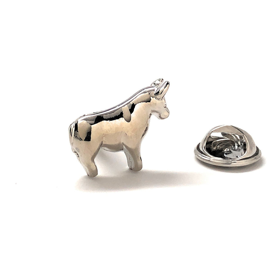 Silver Bull Lapel Pin Financial Markets 3D Tie Tack Pin Stock Market Image 1