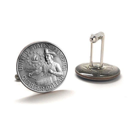 George Washington Bicentennial Quarter Cufflinks 200th Anniversary of the Independence of the United States Cuff Links Image 3