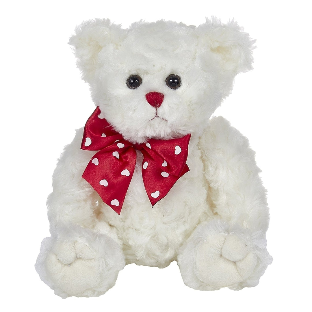 Bearington Lil Lovable Valentines Day Plush Stuffed Animal Teddy BearGift for BirthdayChristmas GirlfriendWife (White) Image 1