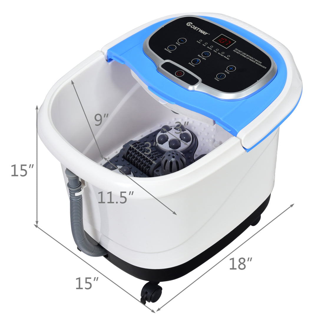 Costway Portable Foot Spa Bath Motorized Massager Electric Feet Salon Tub w/ Shower Image 6