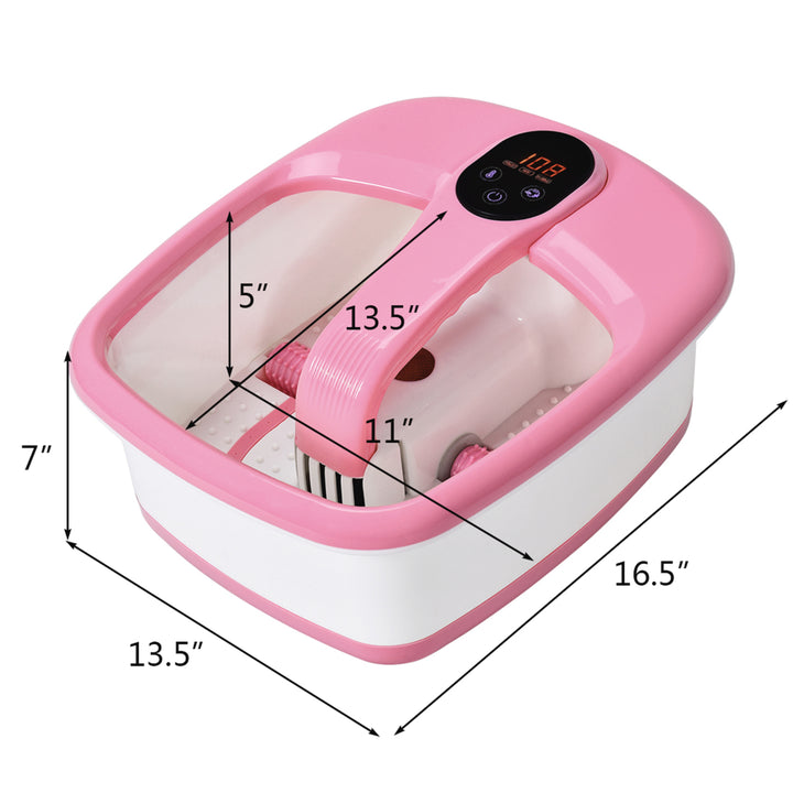 Costway Portable Electric Foot Spa Bath Automatic Roller Heating Motorized Massager PinkBlueGreen Image 6
