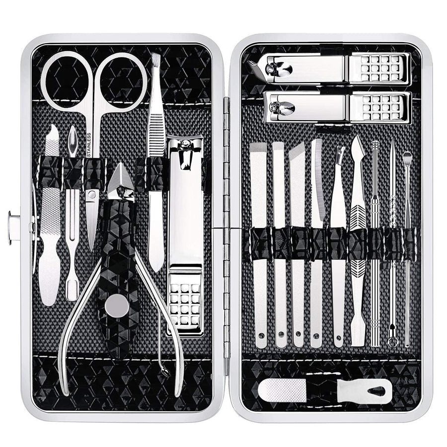 18 Pieces Stainless Steel Manicure KitProfessional Grooming Kit Image 1