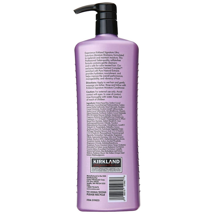 Kirkland Signature Moisture Shampoo 33.8 Fluid Ounce Image 2