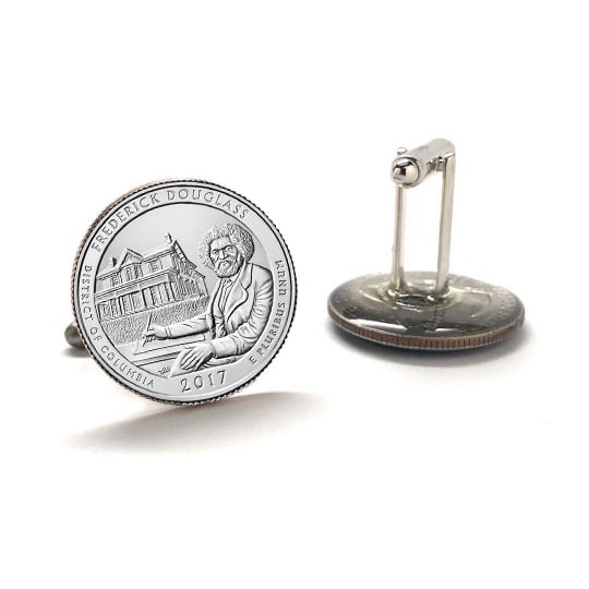 2017 Frederick Douglass National Historic Site Coin Cufflinks Uncirculated Quarter Cuff Links Image 3