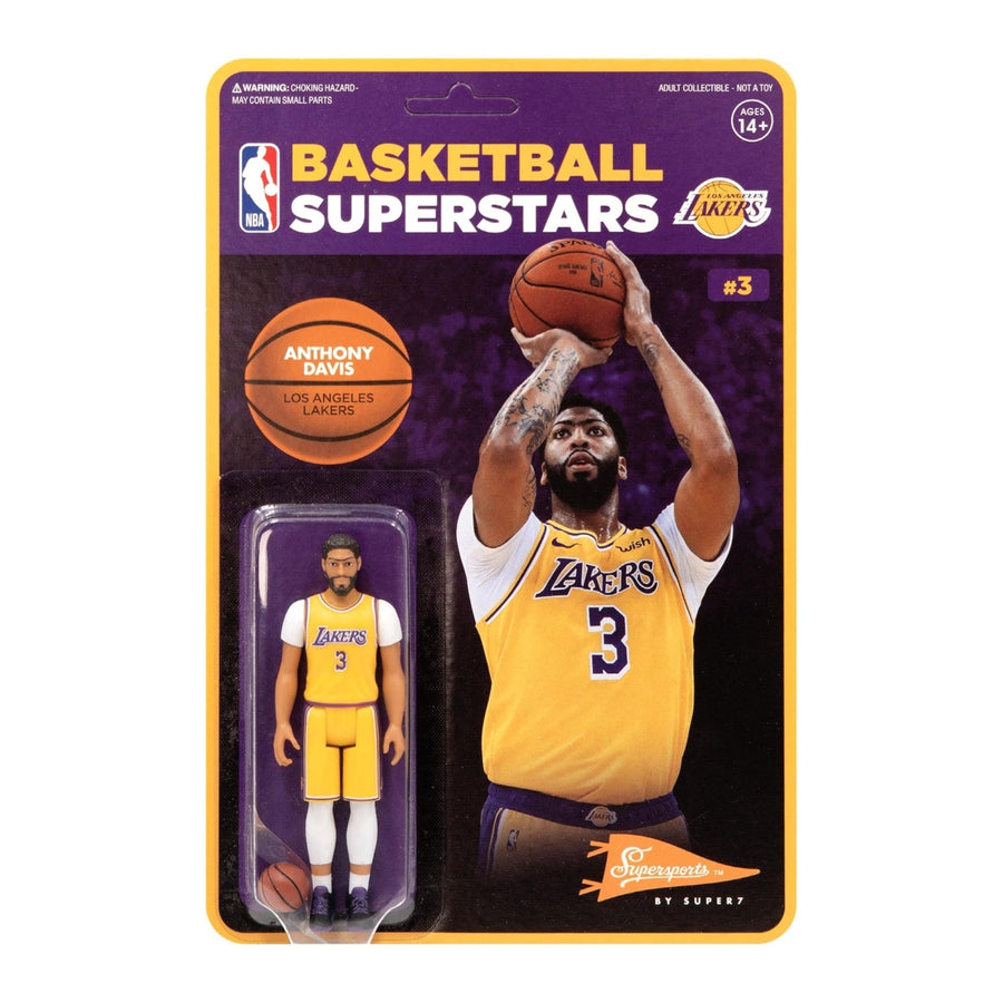 NBA Superstars Anthony Davis Figure #3 All-Star LA Lakers Basketball Super7 Image 1