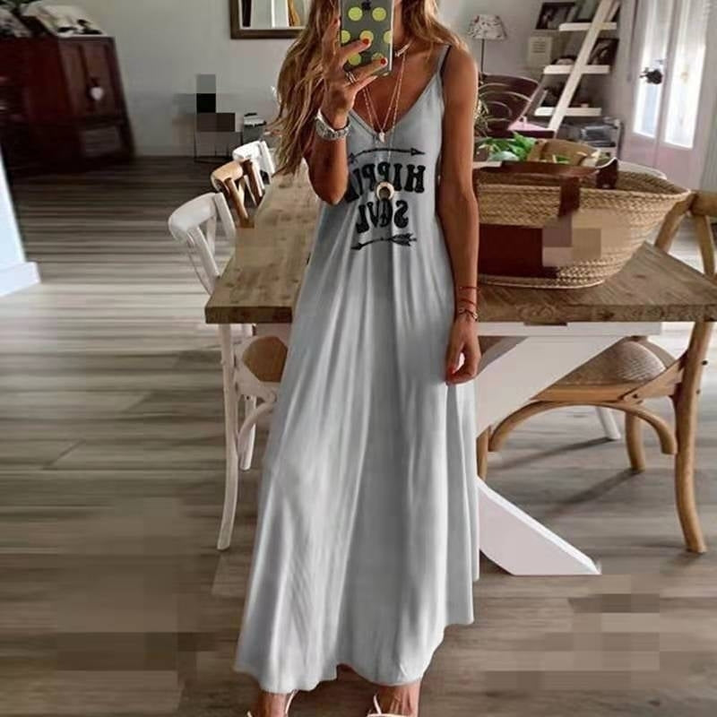 Fashion Tie Dye Sleeveless Maxi Dress Image 6