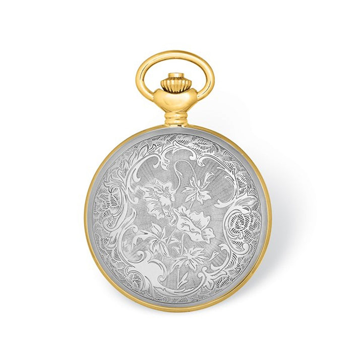 Charles Hubert 2-Tone Ribbon and Shield Pocket Watch (47mm) Image 3