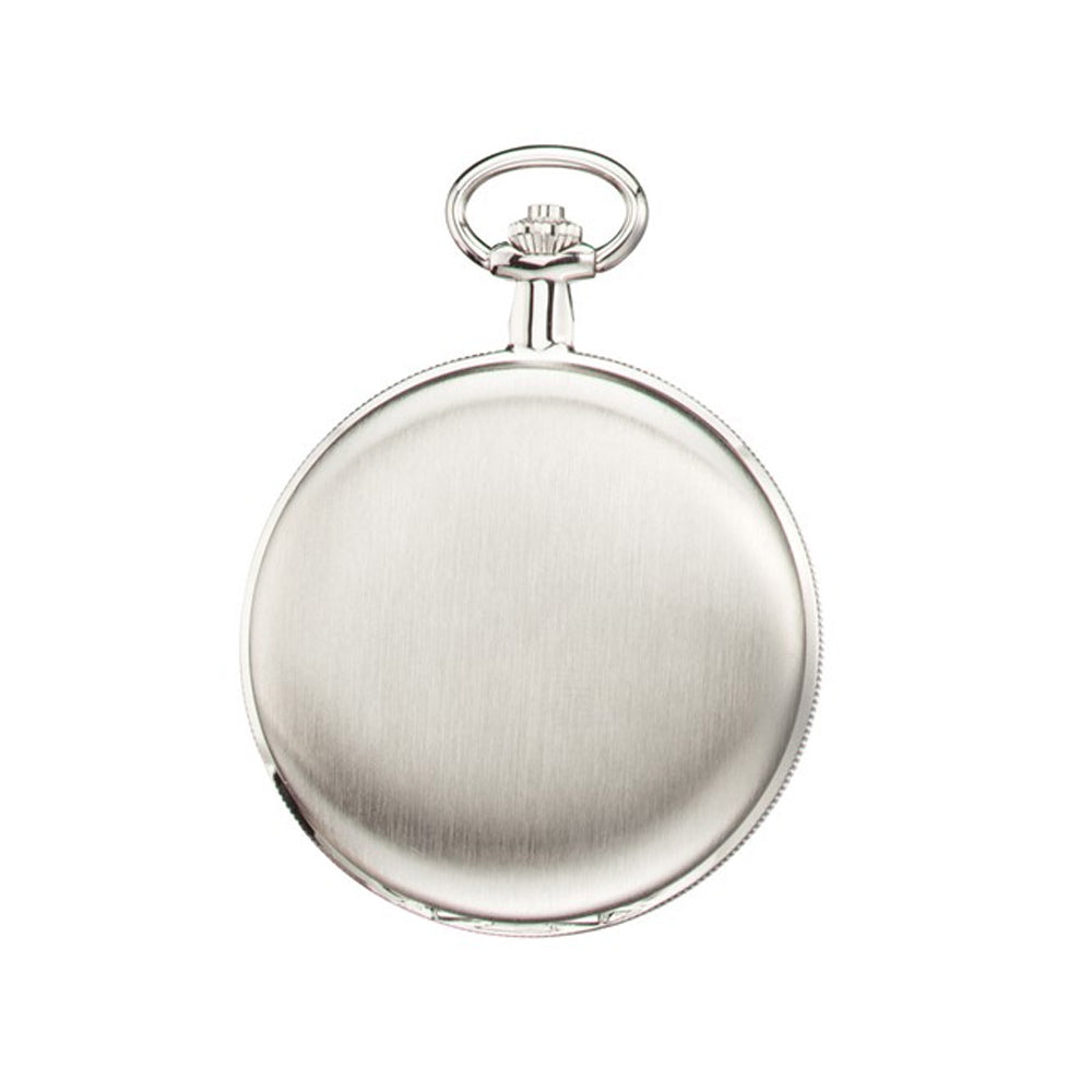 Charles Hubert Satin Stainless Hunter Case Pocket Watch (50mm) Image 3