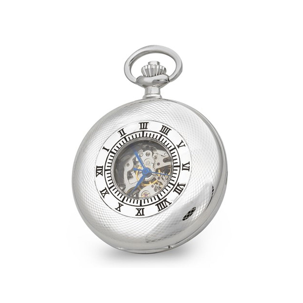 Charles Hubert Chrome Open Window Case Pocket Watch (50mm) Image 3