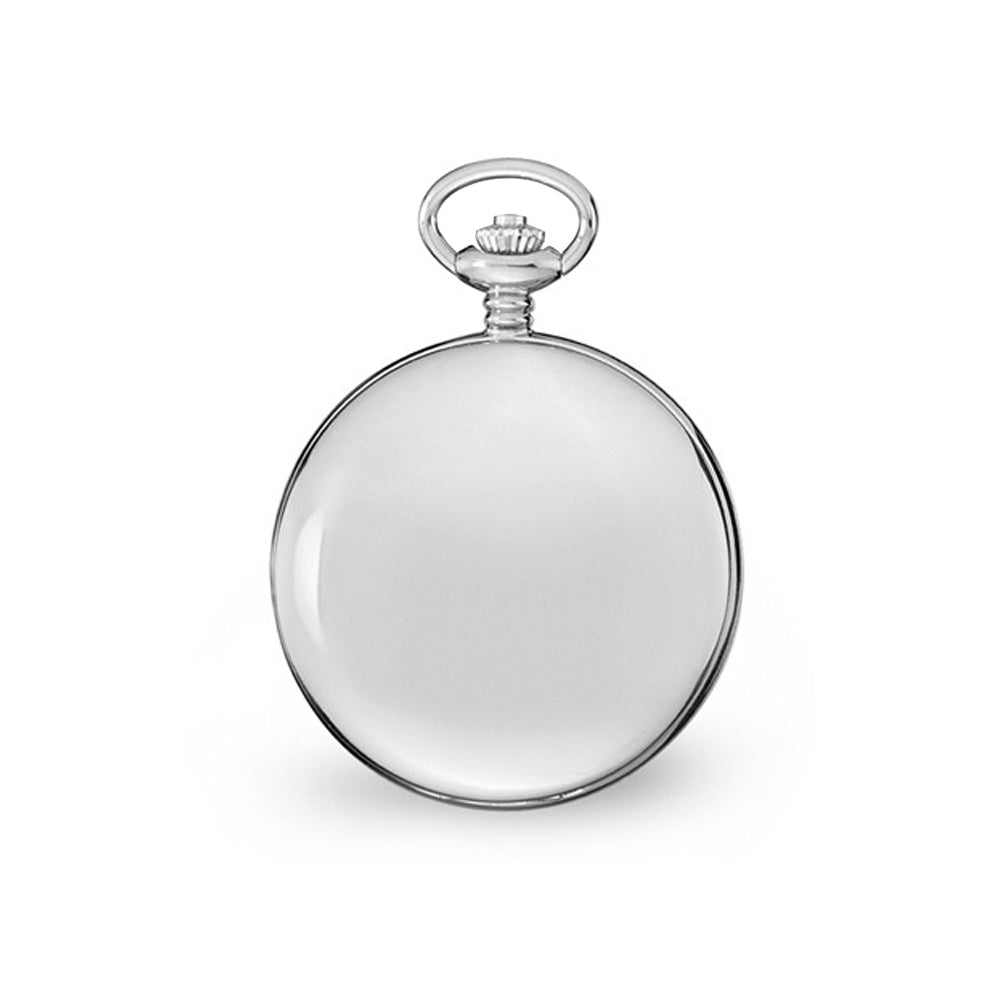 Charles Hubert Chrome Finish Open Window Moon Phase Pocket Watch Image 4