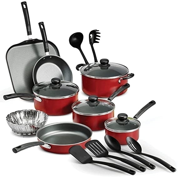 18 Piece Nonstick Pots and Pans Cookware Set Image 1