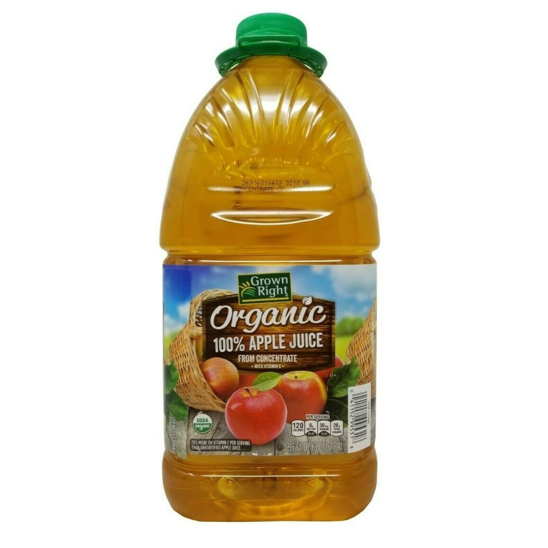 Grown Right Organic 100% Apple Juice 96 Fluid Ounce (Pack of 2) Image 3