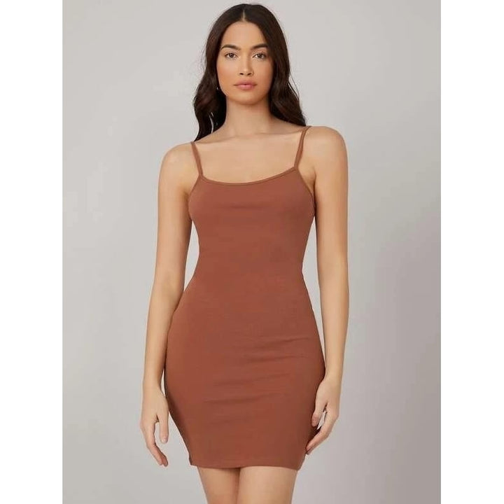 BASICS Solid Bodycon Dress Image 4