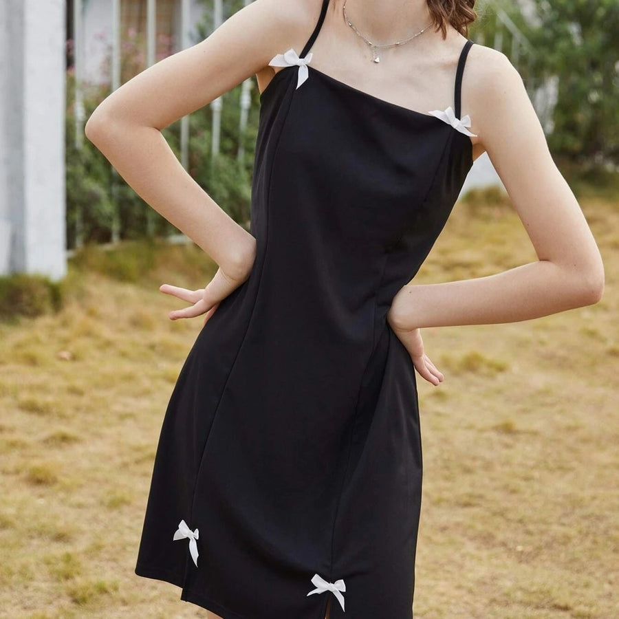 Bow Split Dress Image 1