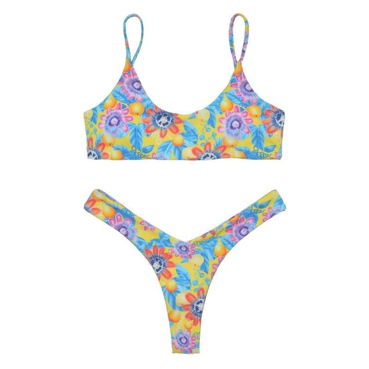 sexy high waist print Bikini Set Swimsuit Swimwear Image 3