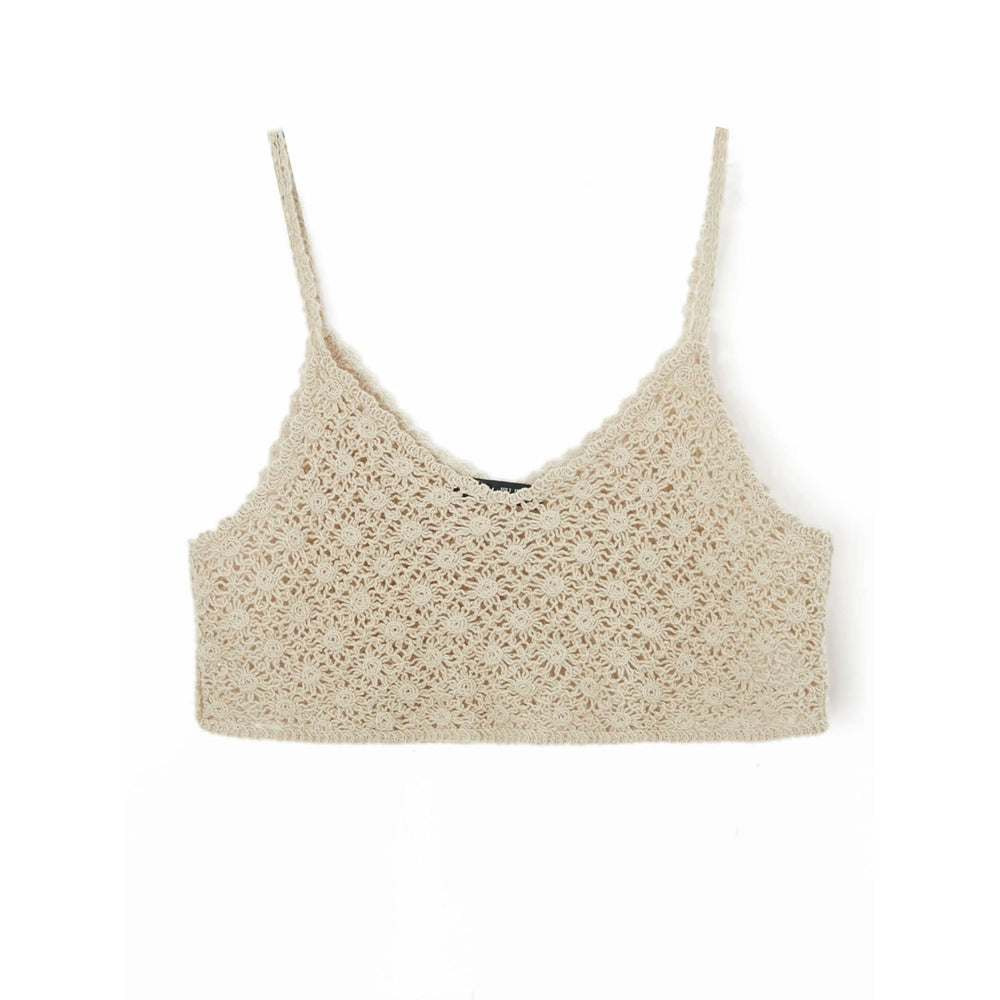 Solid Crochet Crop Cami Top Image 2