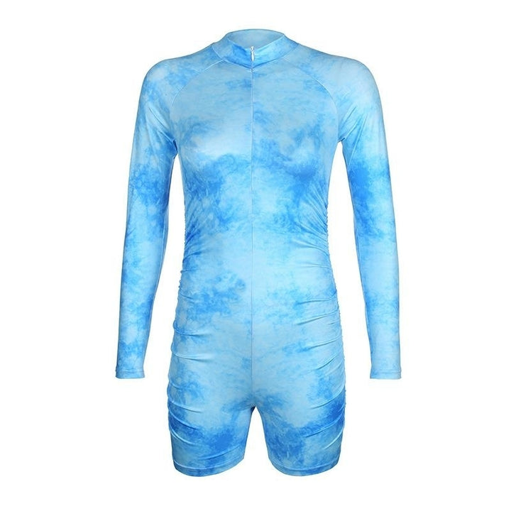 Tie-dye Slim Fit Hip Jumpsuit Womens Sports Shaping Pants Image 7