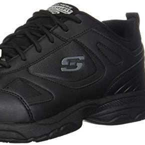 Skechers for Work Mens Dighton Slip Resistant Work Shoe BLACK Image 2