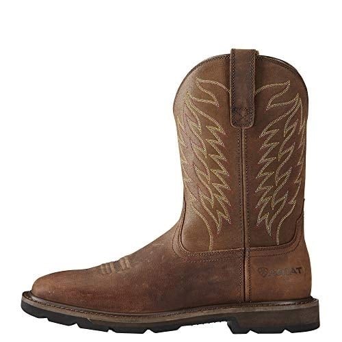 ARIAT WORK Mens 10" Groundbreaker Soft Toe Work Boot Brown - 10020059 BROWN Image 4