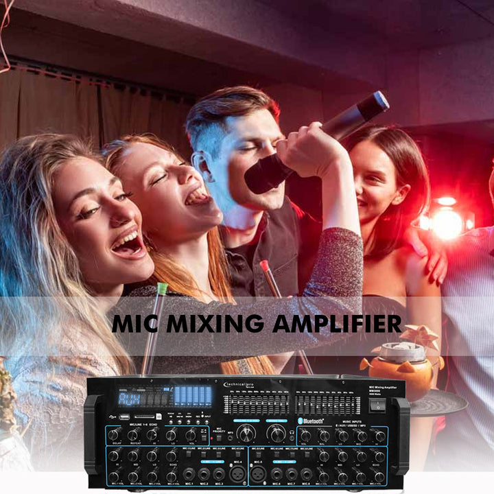 Technical Pro 3000W Mic Mixing Amplifier USB SD Card Bluetooth Dual Equalizer Image 6