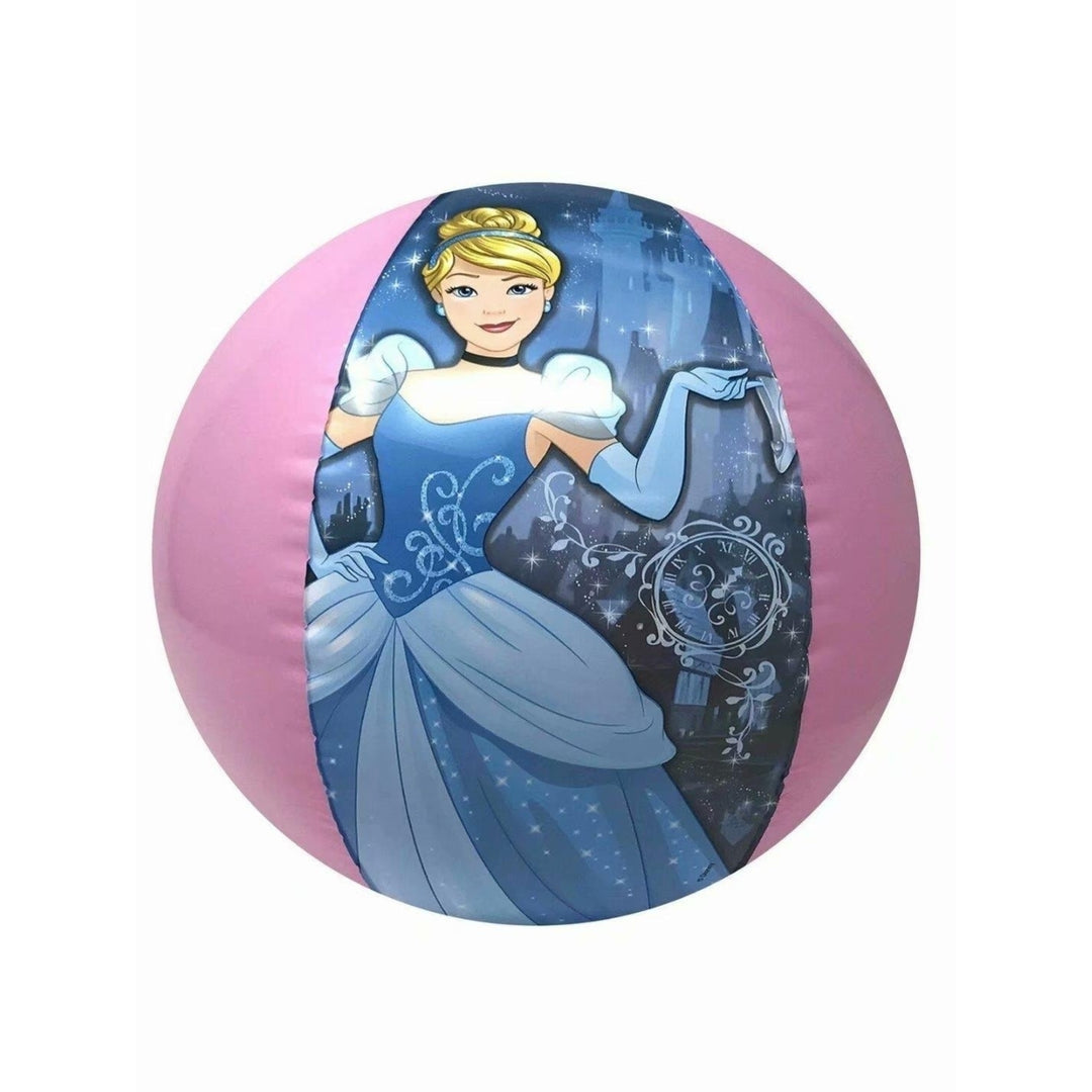 Disney Princess Inflatable Beach Ball Pool Toy Cinderella Belle Rapunzel Water Fun Image 2