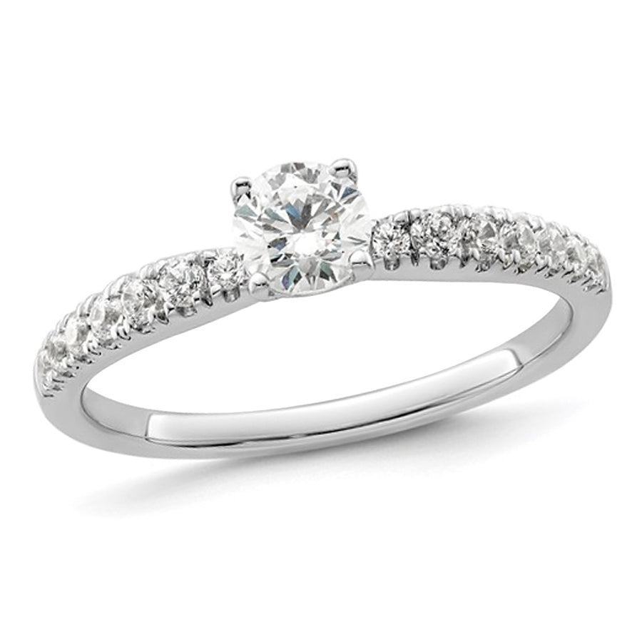 3/5 Carat (ctw i2-i3) Diamond Engagement Ring in 14K White Gold Image 1