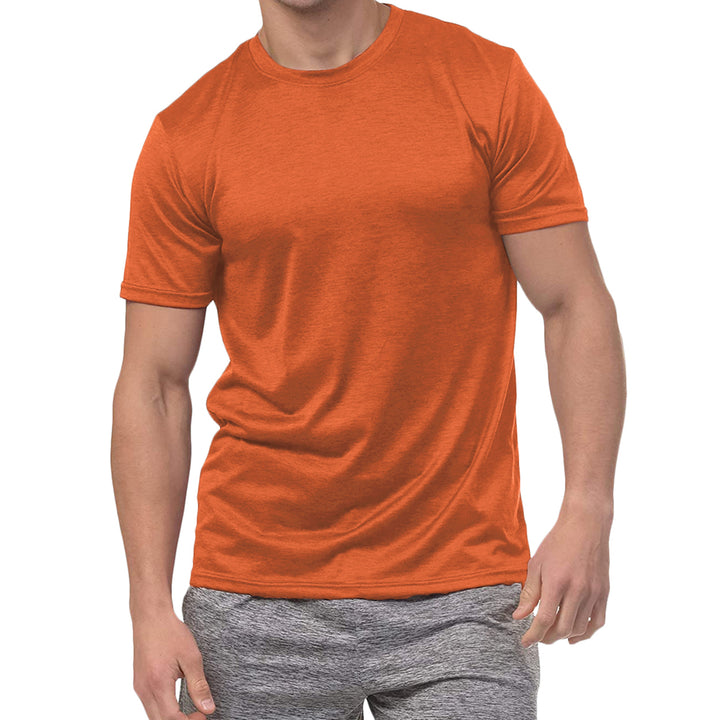 5-Pack: Mens Active Moisture Wicking Dry Fit Crew Neck Shirts Image 10