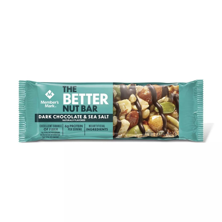 Members Mark The Better Nut Bar Dark Chocolate and Sea Salt 1.4 Oz (24 Count) Image 2