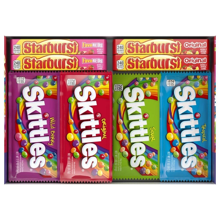 Starburst and Skittles Chewy Candy Variety Box 30 Count (62.79 Ounce) Image 1