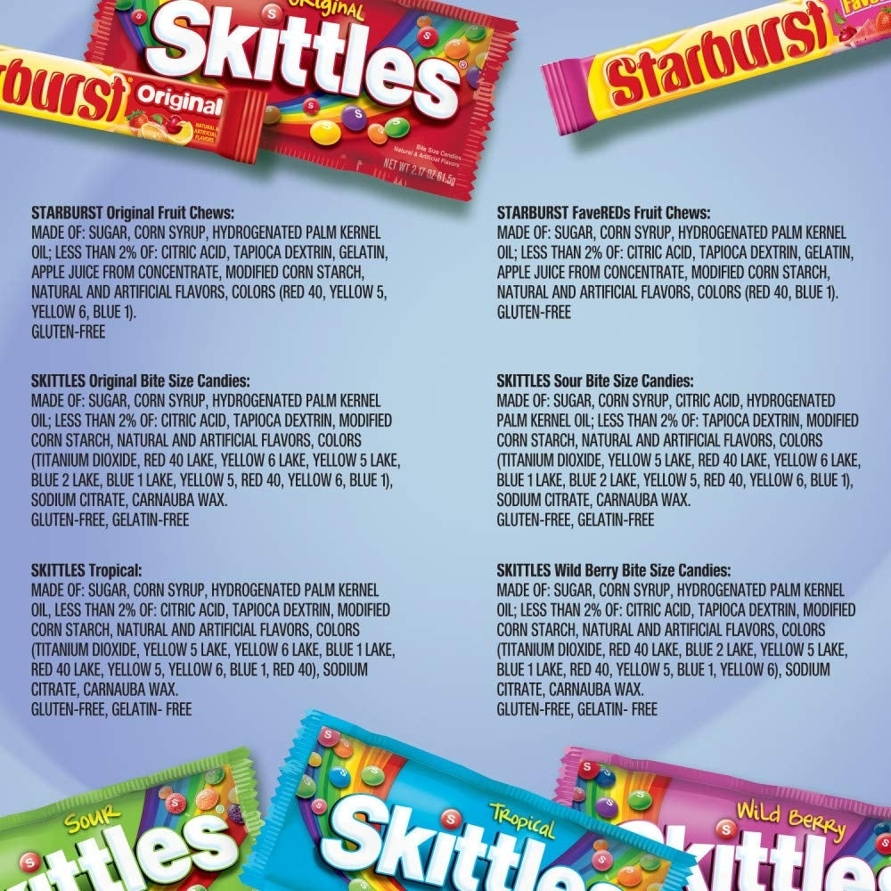 Starburst and Skittles Chewy Candy Variety Box 30 Count (62.79 Ounce) Image 3