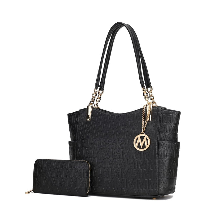 MKF Collection Allison Multi-Functional Shoulder Bag 2 PCS Tote Handbag and Wallet by Mia K. Image 2