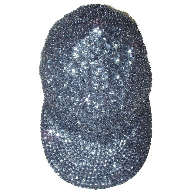 Sequin Baseball Cap Gray Hematite Image 1