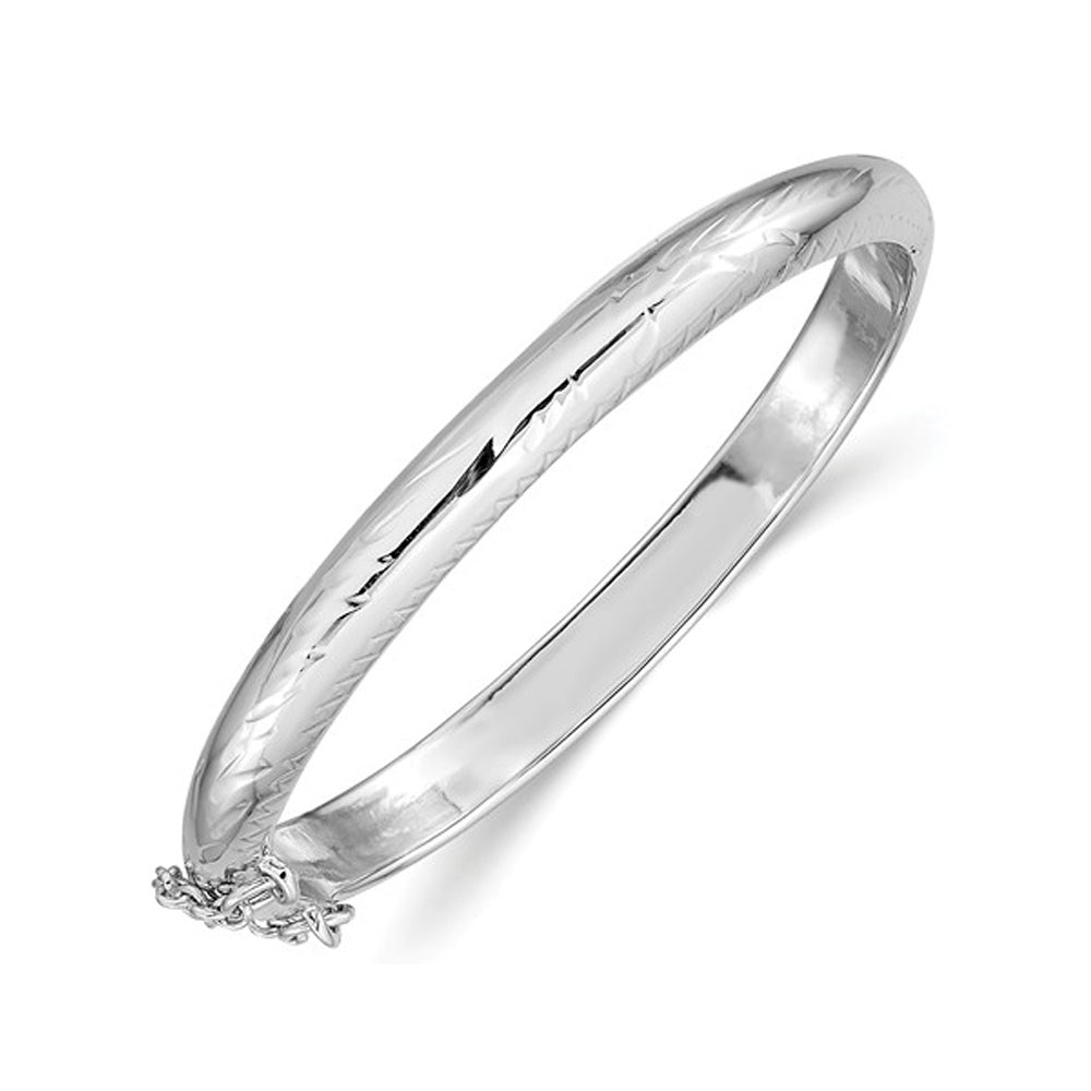 Baby Hinged Bangle in Sterling Silver (5.0mm) Image 1