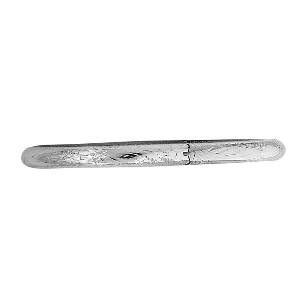 Baby Hinged Bangle in Sterling Silver (5.0mm) Image 2