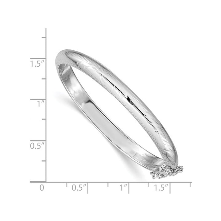 Baby Hinged Bangle in Sterling Silver (5.0mm) Image 3