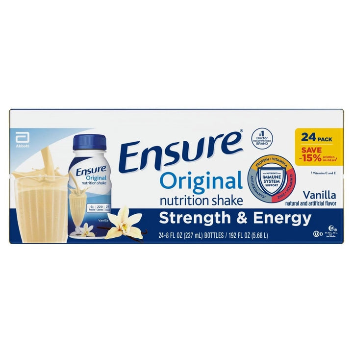 Ensure Original Nutrition Vanilla Meal Replacement Shakes 8 Fl Oz (24 Count) Image 1