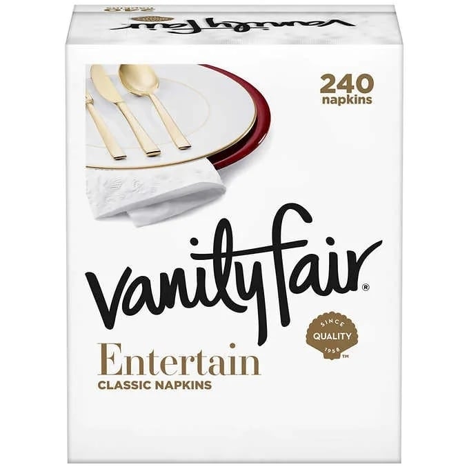 Vanity Fair Entertain Napkin 3-Ply 60-count 4-pack Image 1