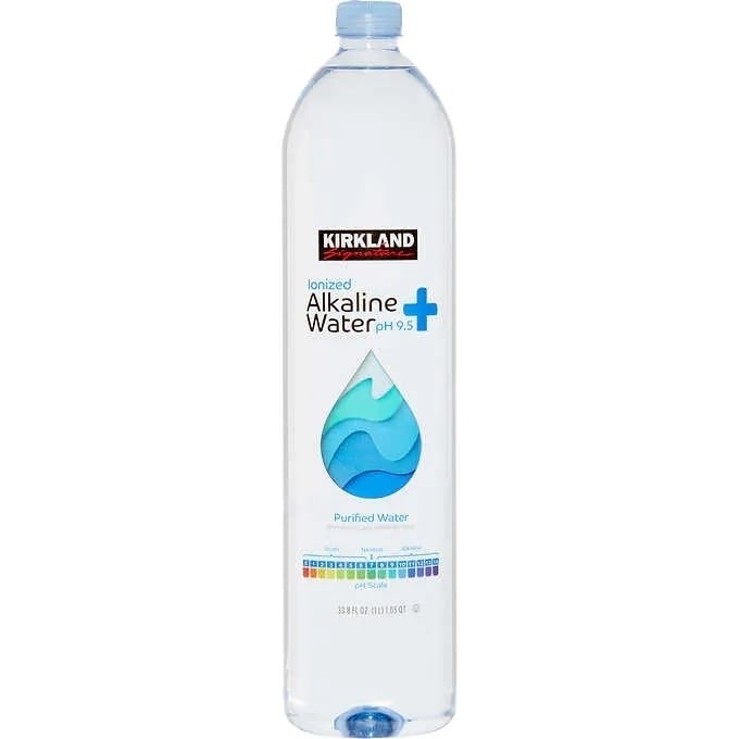 Kirkland Signature Ionized Alkaline Water pH 9.5 1L (Pack of 18) Image 1